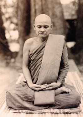 Ajahn Chah  meditating.